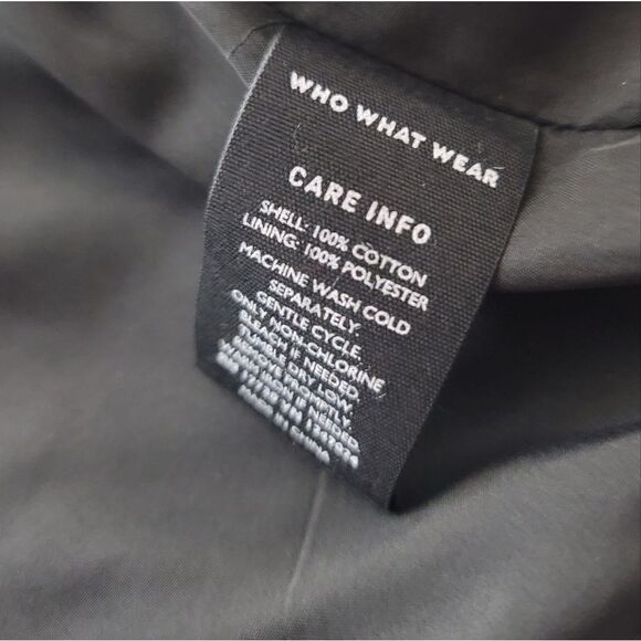 Who What Wear Plaid Black & White Puff Shoulder Blazer Jacket NWT - Picture 8 of 8